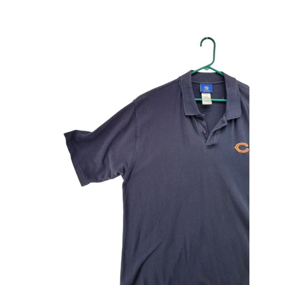 CHICAGO BEARS Shirt Men’s Short Sleeve Polo NFL Navy Blue Extra Large - Picture 5 of 7